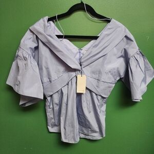 Cinq à Sept Carolyn Top Lavender Puff Sleeve Blouse | Size S | NWT
